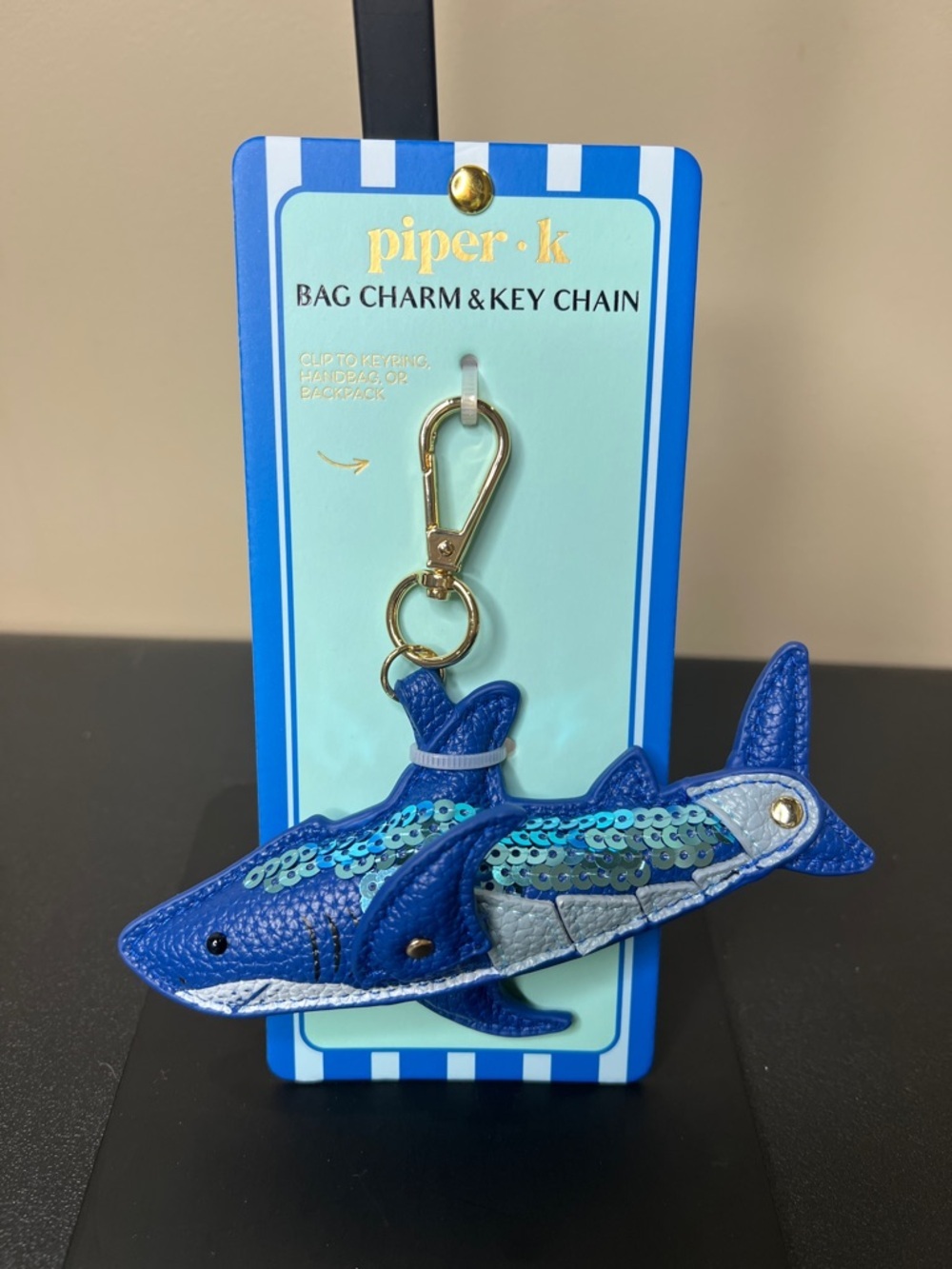 Piper K | Glitter Shark 🦈 Bag Charm